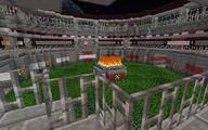 An interior shot of the Spleef Arena