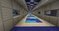 Blue Floor Hallway