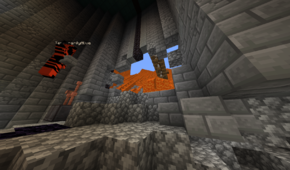 Lava enters the portal room in the base of the central spawn tower